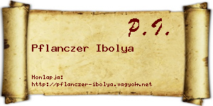 Pflanczer Ibolya névjegykártya